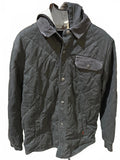 Quiksilver Black Quilted Jacket L Hooded