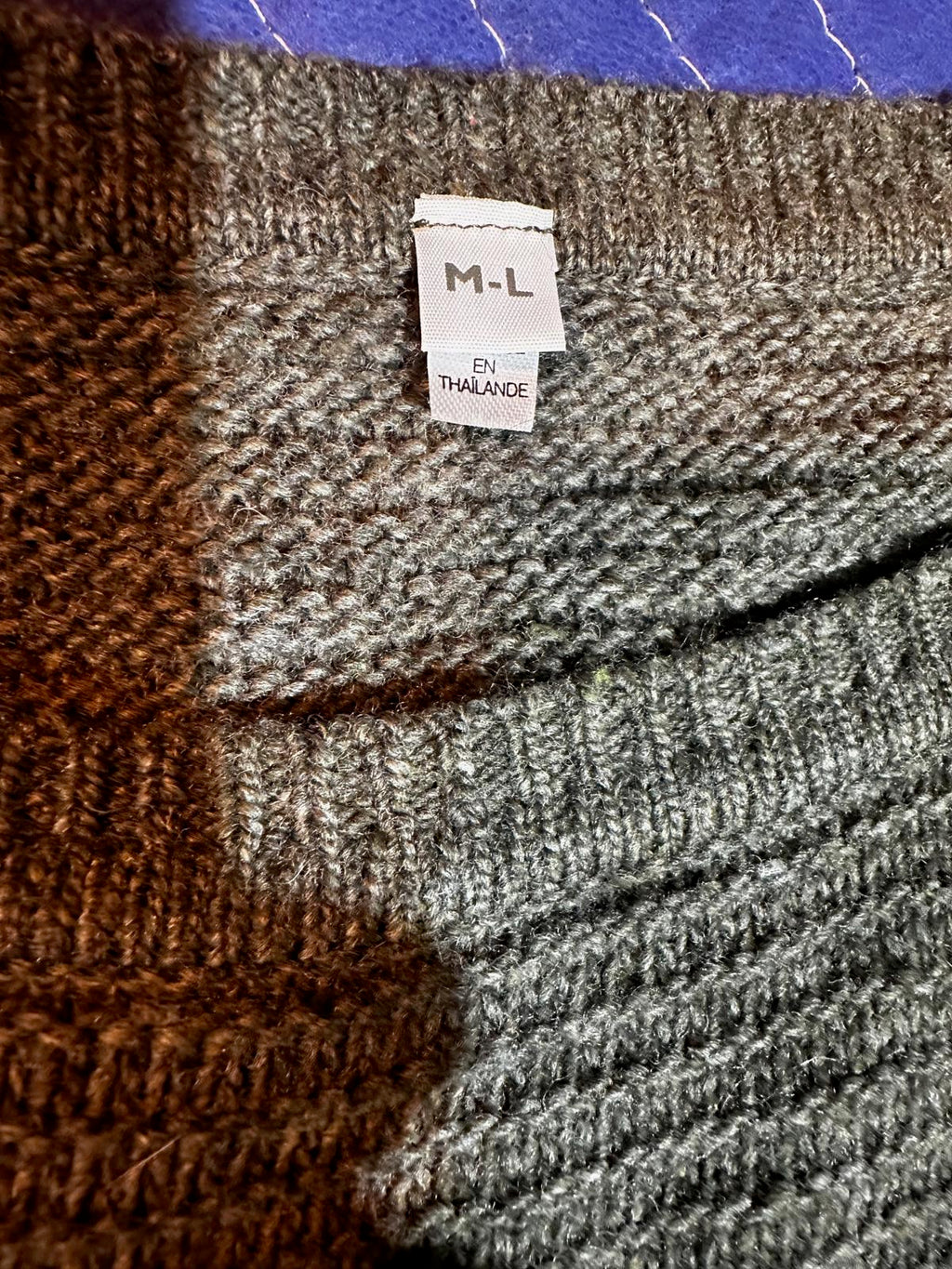 Olive Ribbed Knit Sweater Men’s M-L
