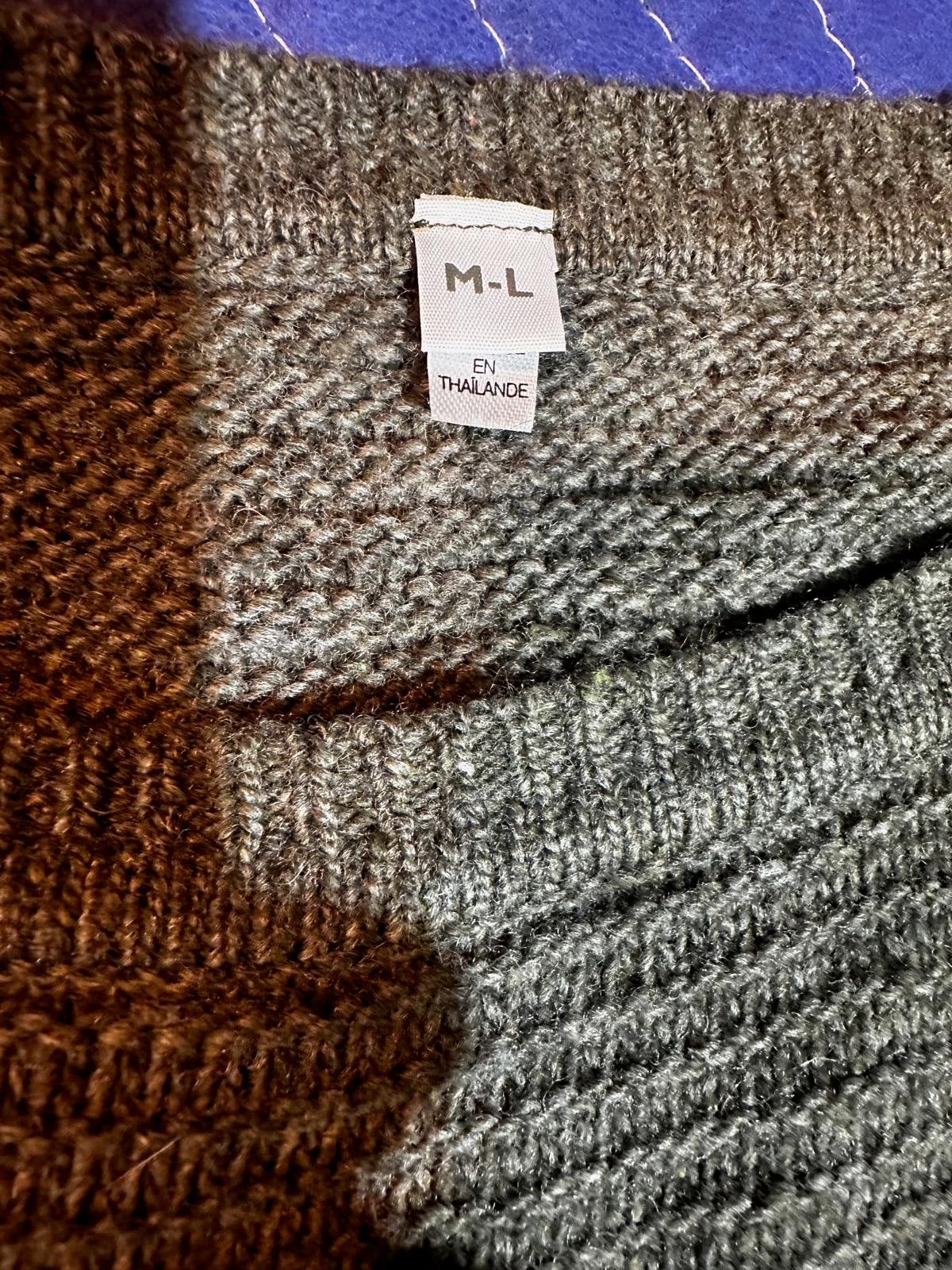 Olive Ribbed Knit Sweater Men’s M-L
