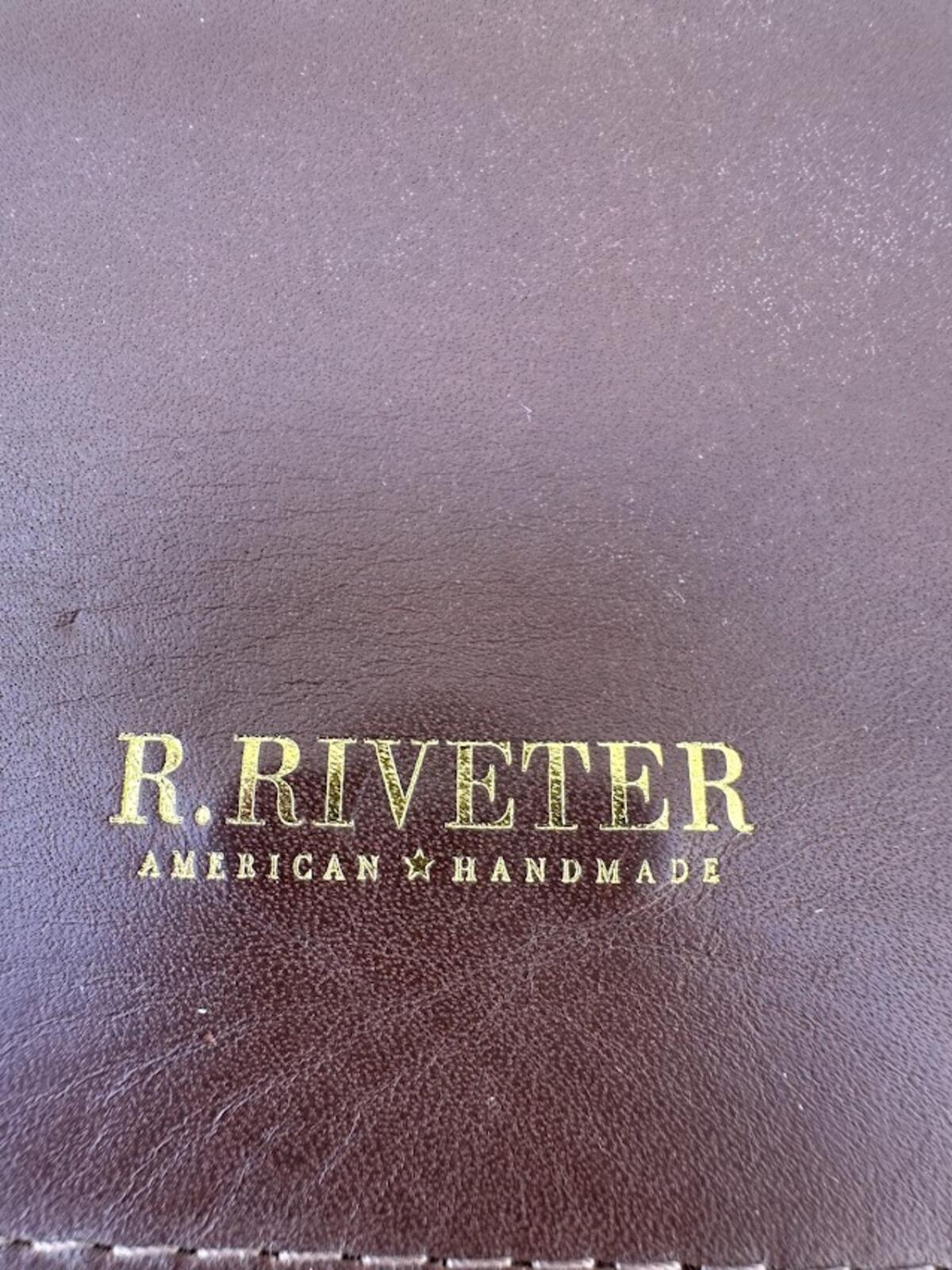 R Riveter Brown Leather Wallet American Handmade