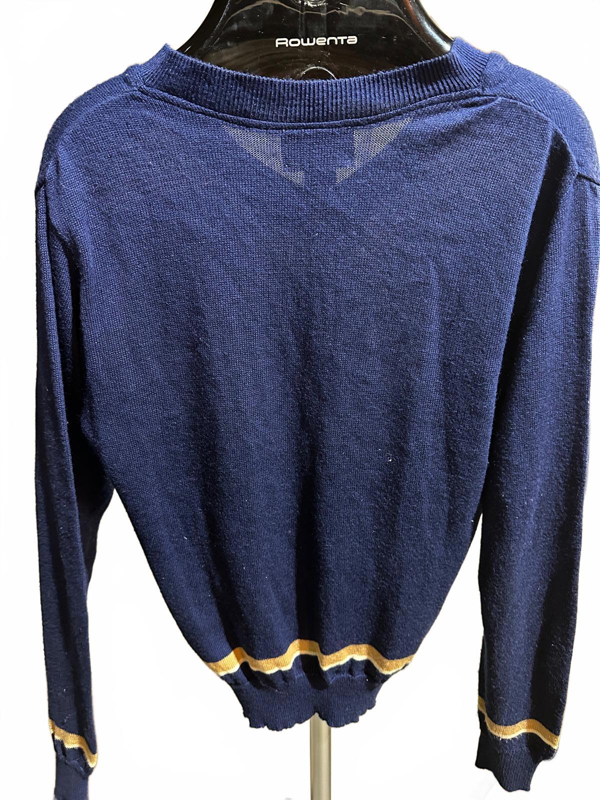 Troy Hill Navy Varsity Stripe Sweater USA M