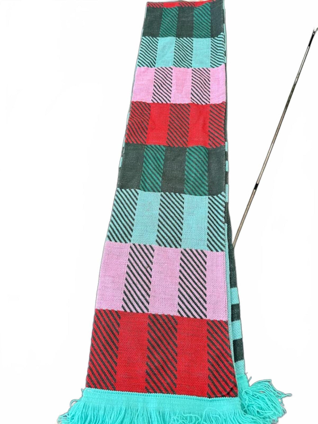 Starbucks 2023 Plaid Siren Fringe Scarf 69”