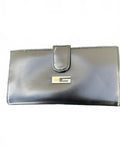 Guess Black Faux Leather Wallet Snap Closure