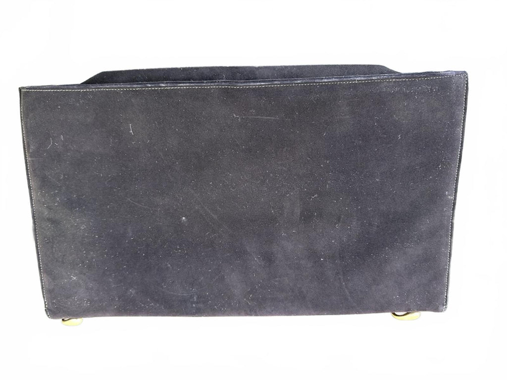 Frenchy of California Black Suede Clutch 13”