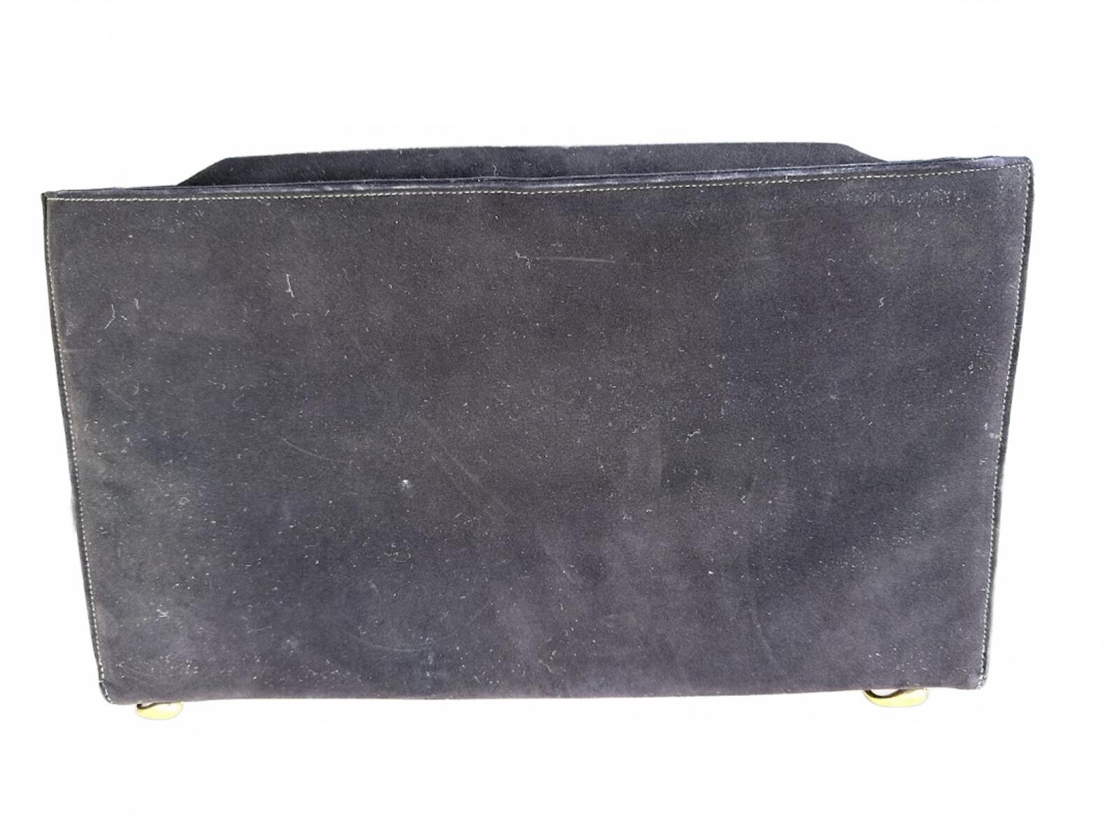 Frenchy of California Black Suede Clutch 13”