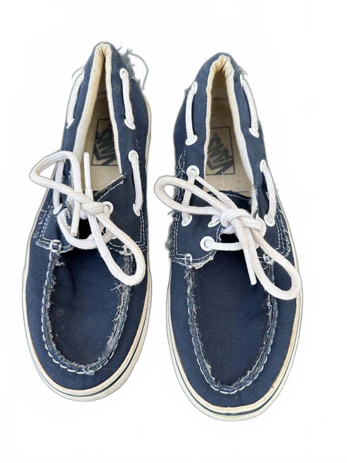 Vans Off The Wall Boat Shoes Navy 6.5