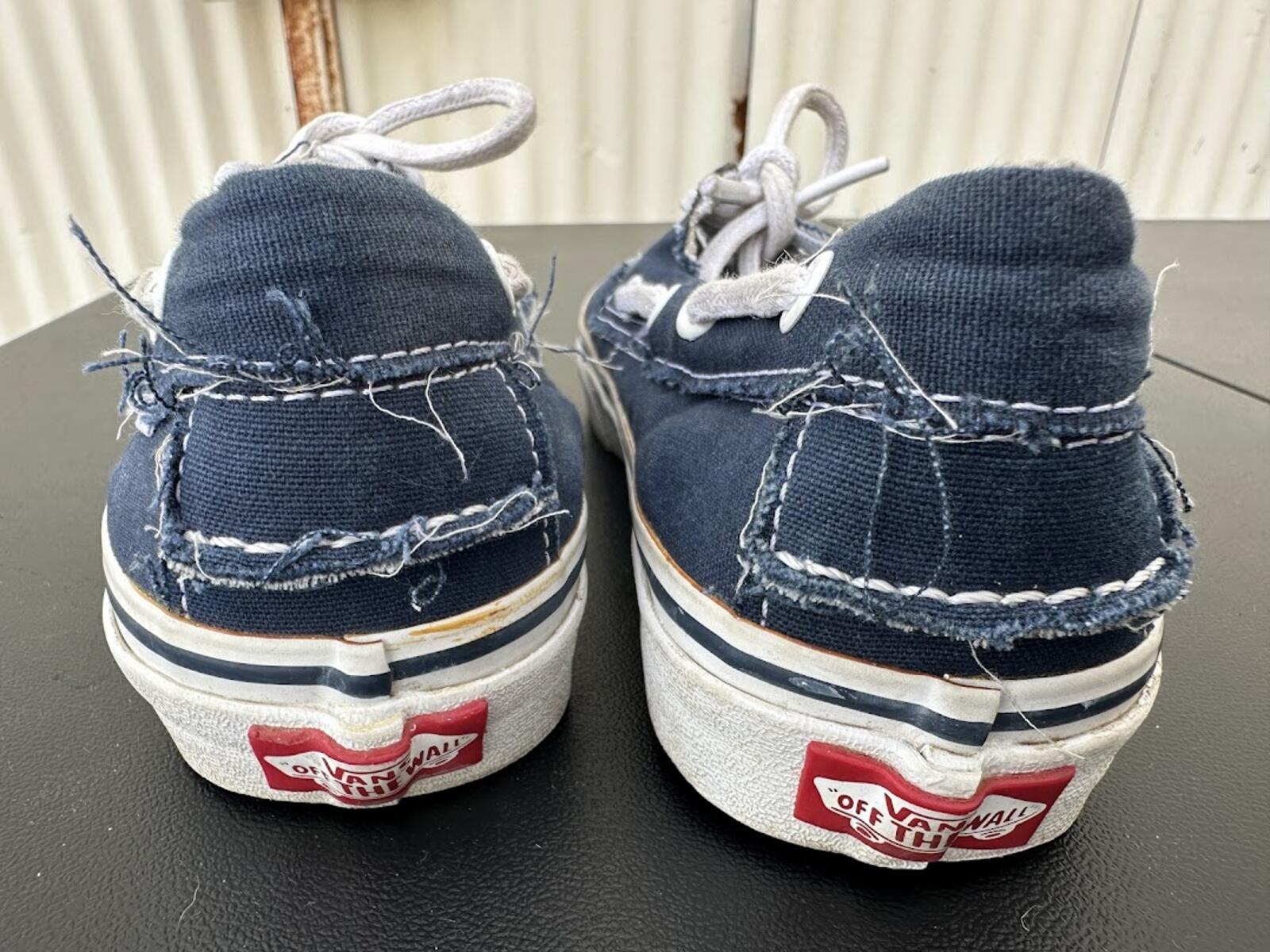 Vans Off The Wall Boat Shoes Navy 6.5