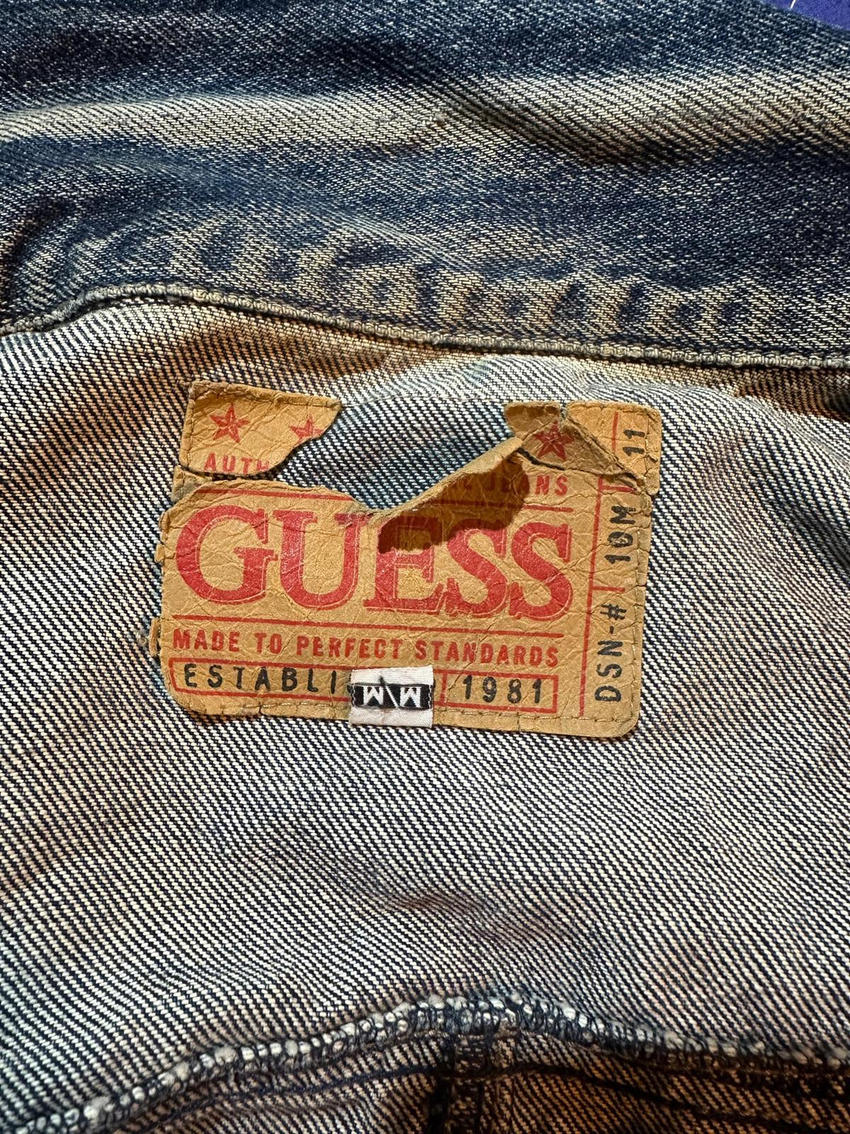 Vintage Guess USA Denim Jacket Medium Distressed