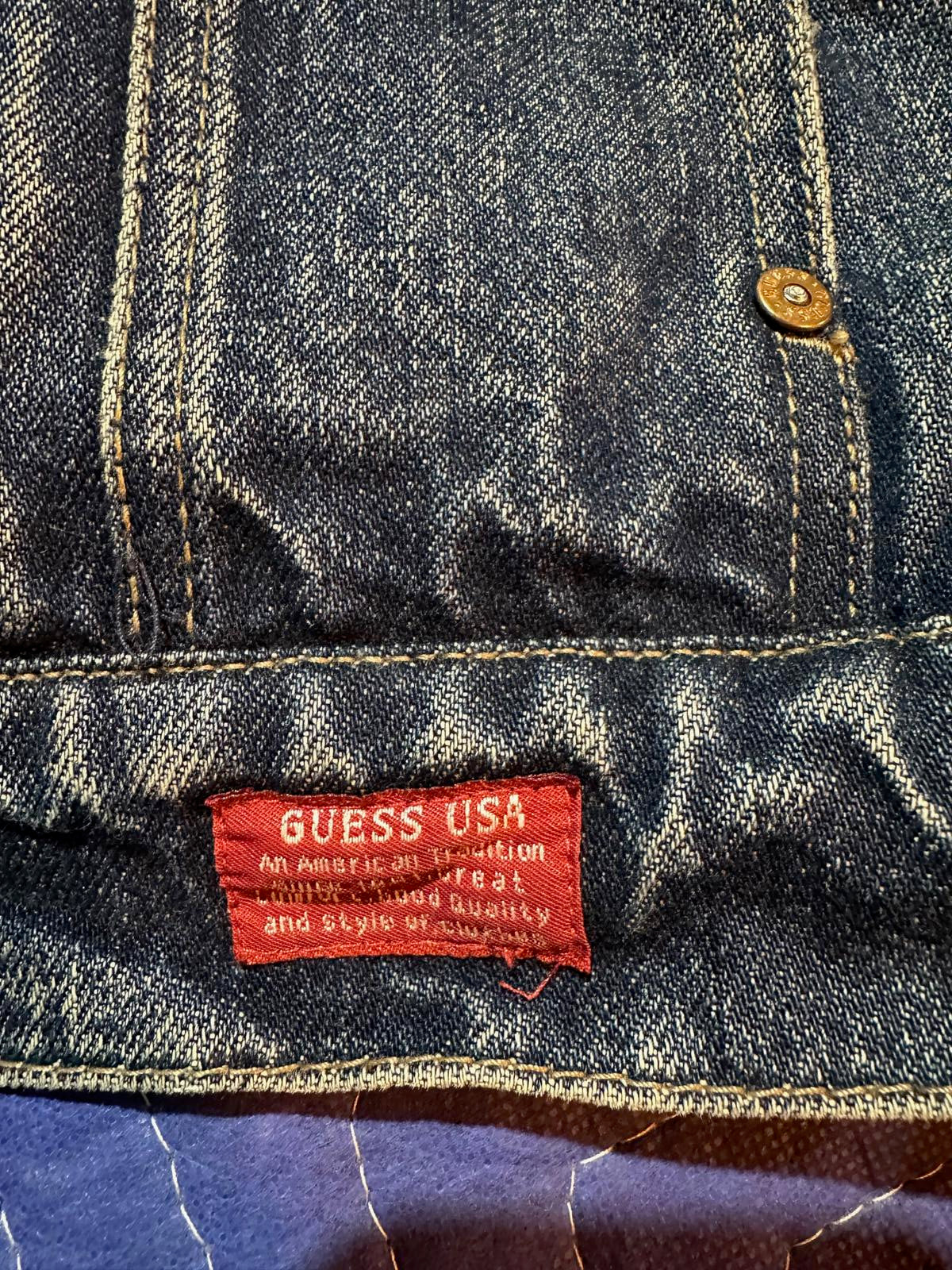 Vintage Guess USA Denim Jacket Medium Distressed