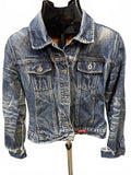 Vintage Guess USA Denim Jacket Medium Distressed