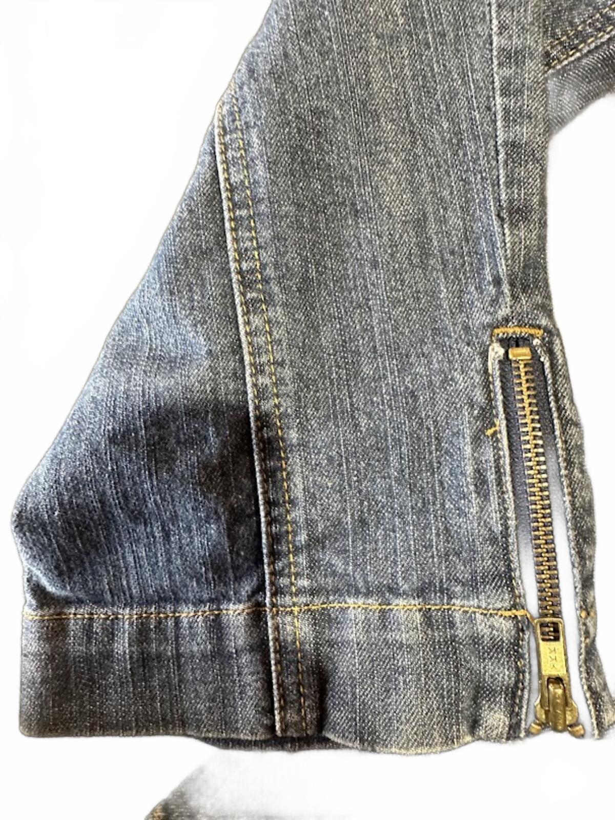 Dentan Denim Jumpsuit Shorts Romper Y2K Zip Front