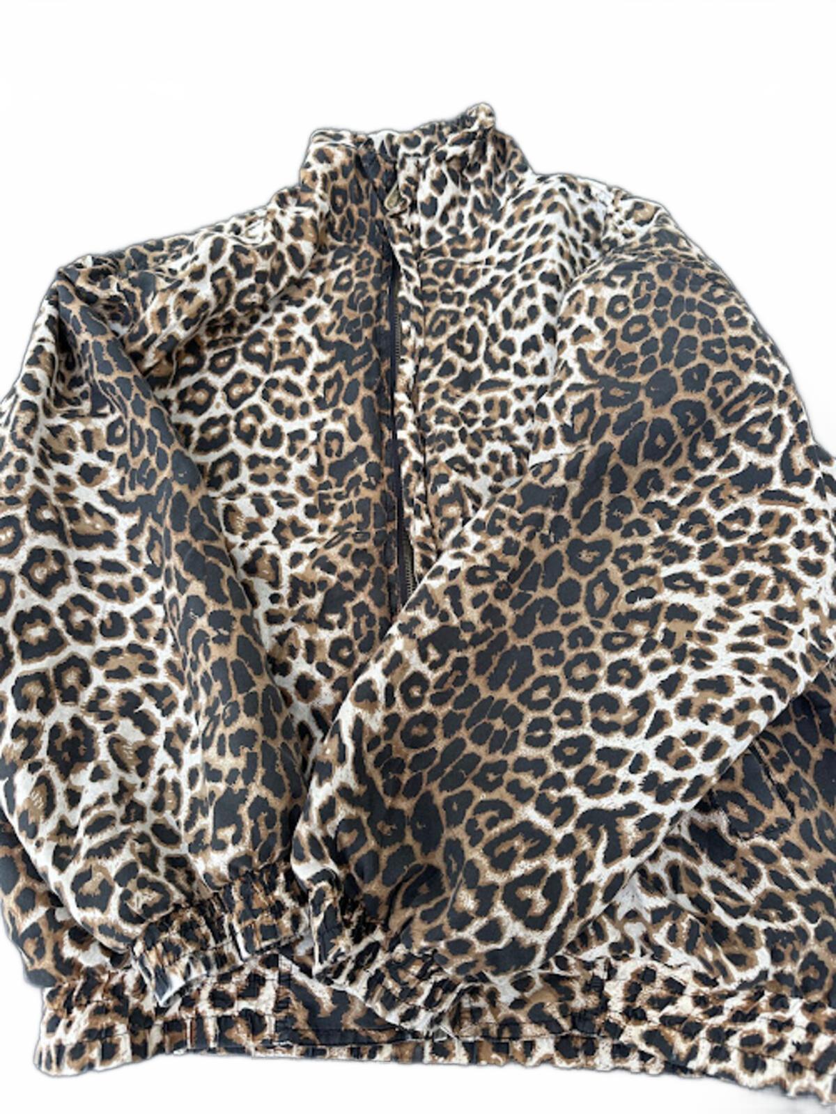 Fuda International Silk Leopard Jacket M
