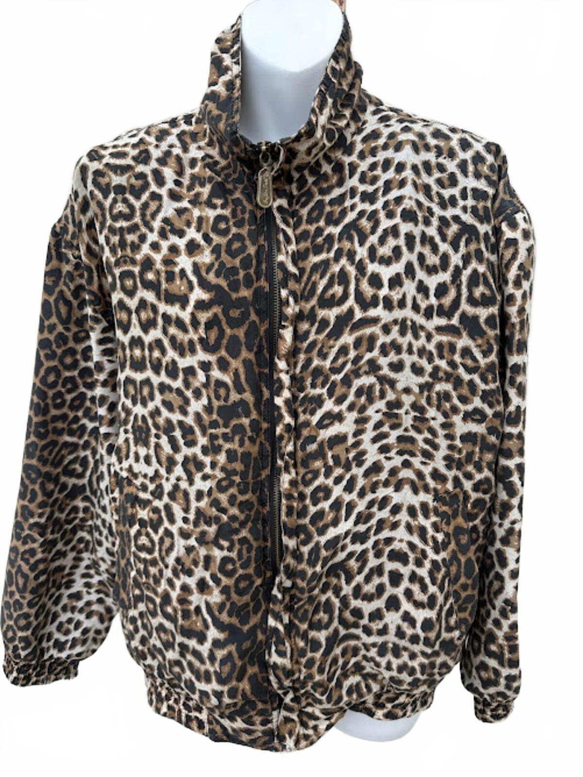 Fuda International Silk Leopard Jacket M