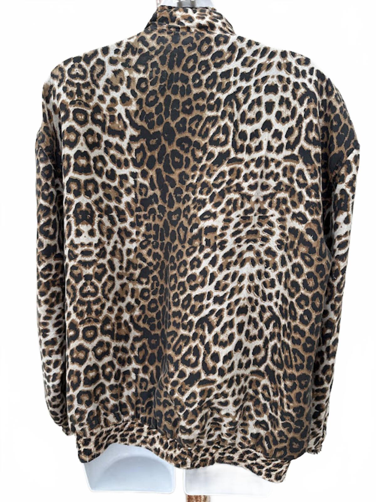 Fuda International Silk Leopard Jacket M