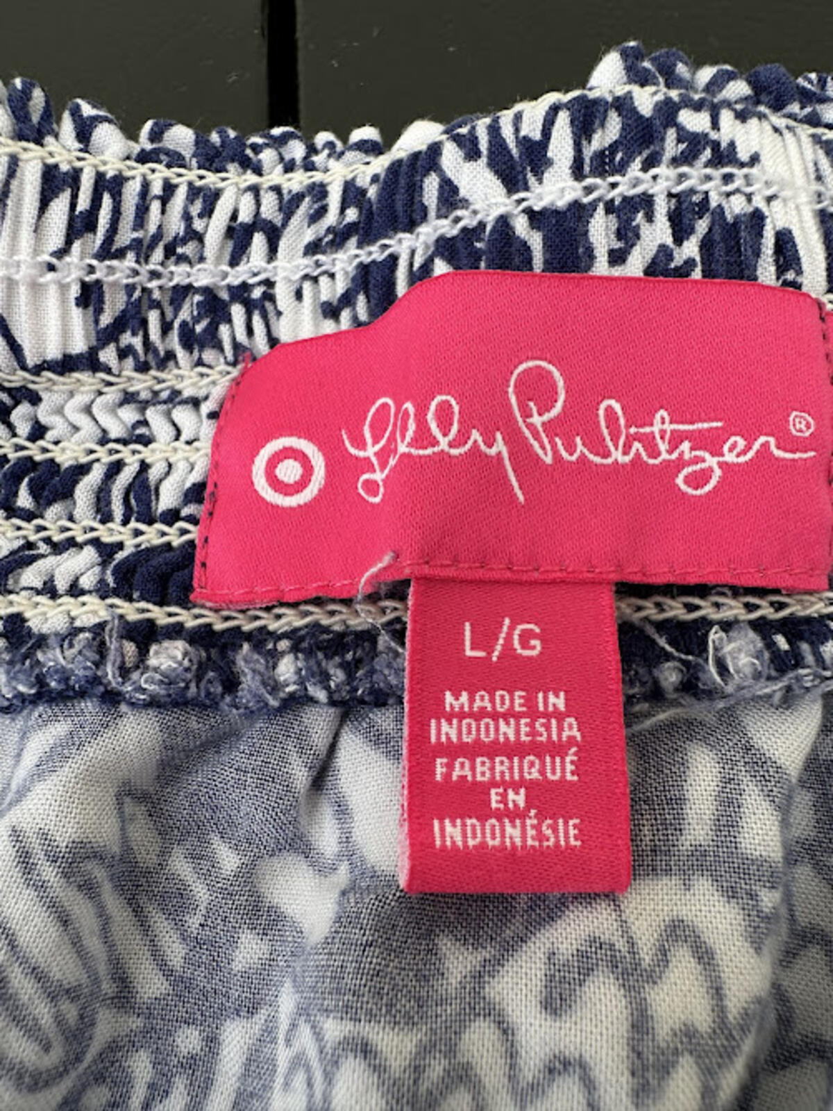 Lilly Pulitzer Strapless Jumpsuit Blue White L
