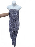 Lilly Pulitzer Strapless Jumpsuit Blue White L