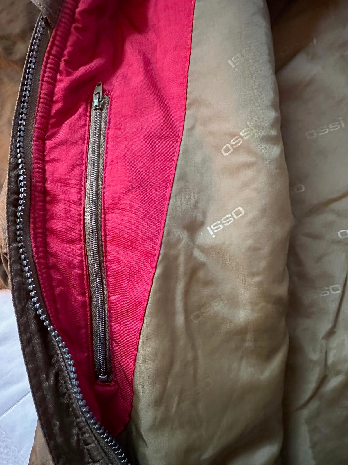 OSSI 80s Ski Jacket Olive Red L