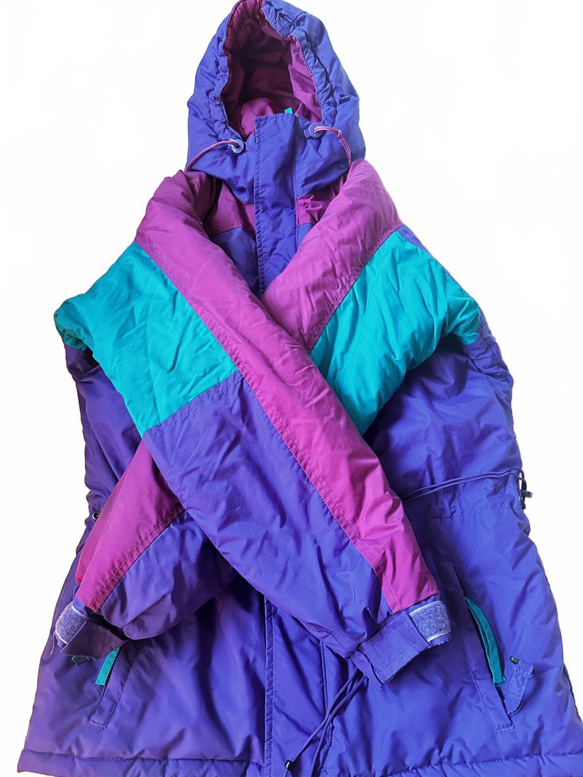 Vintage Columbia Ski Parka Youth XL Colorblock 90s