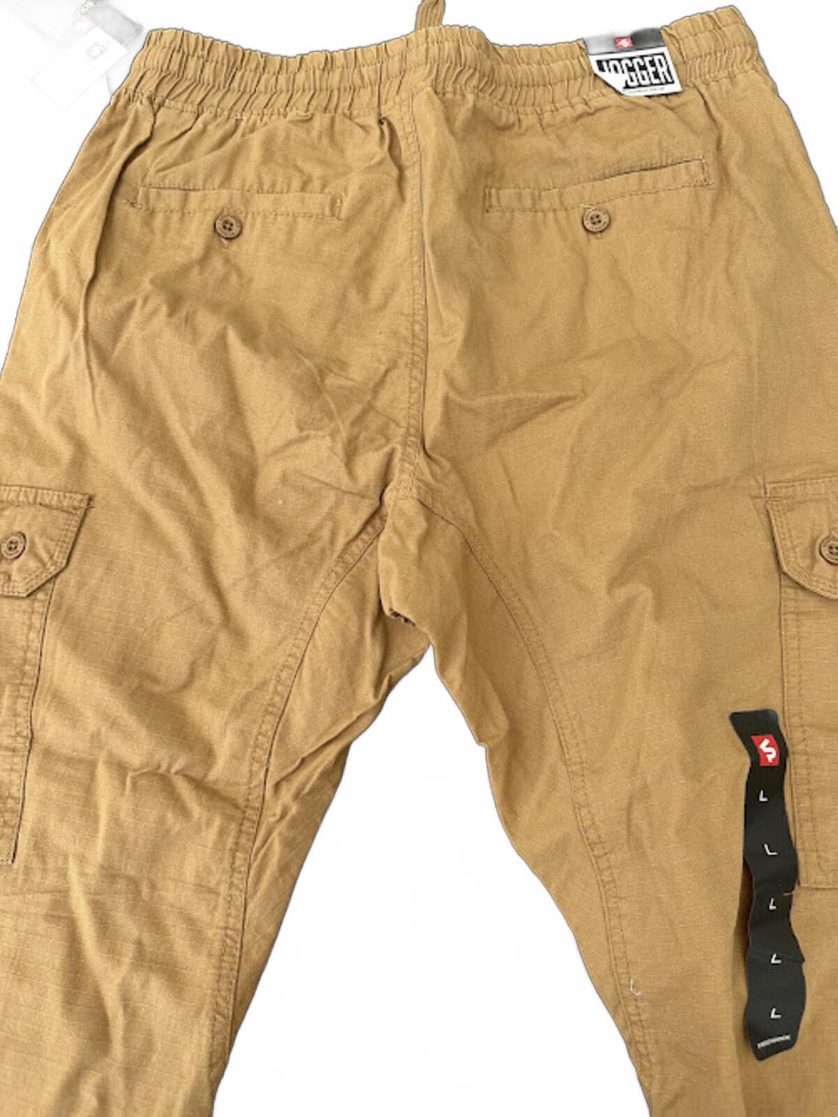 Southpole Cargo Jogger Pants Wheat L NWT