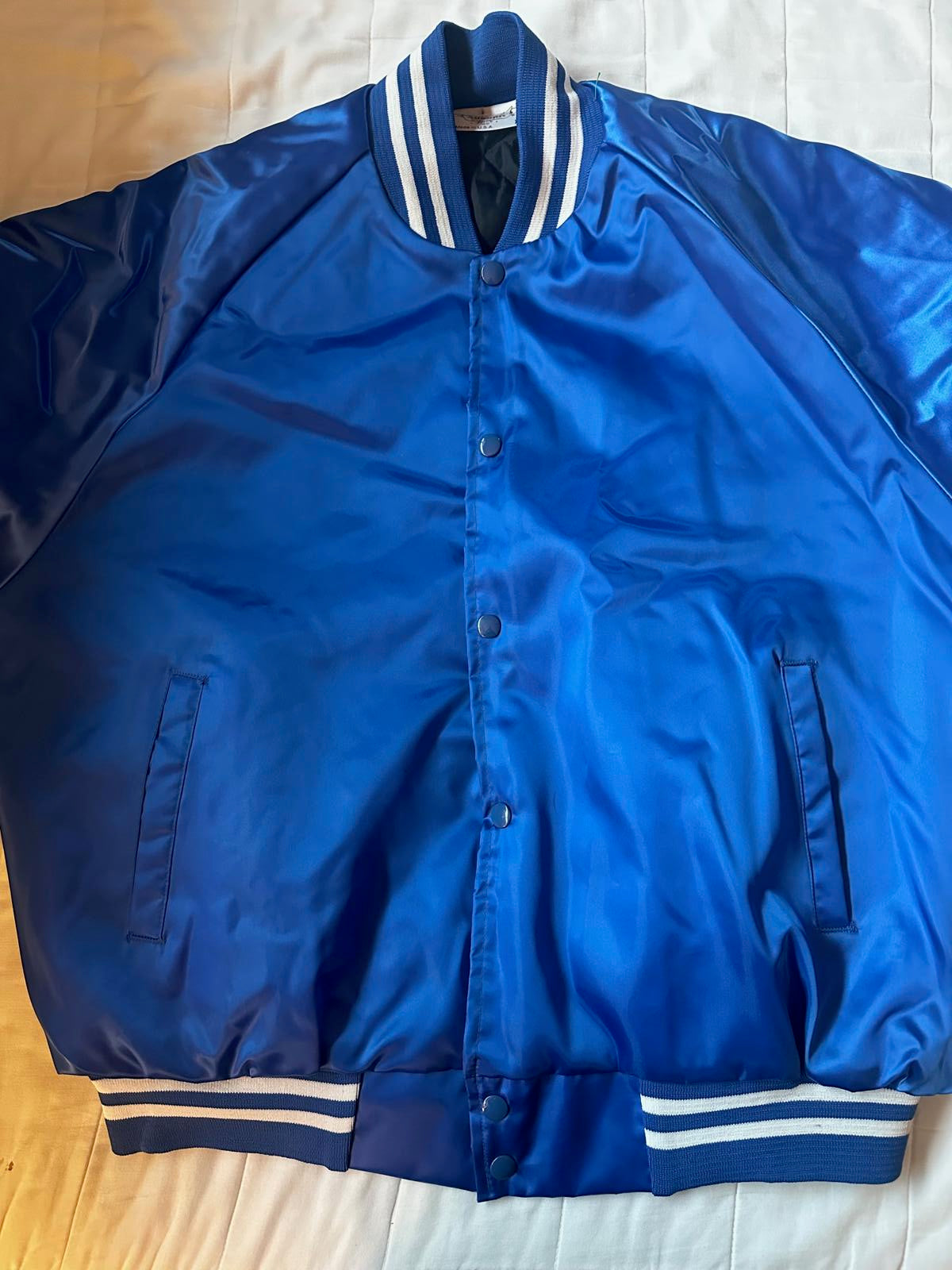 Vintage MJC Tennis Auburn Satin Jacket XL USA