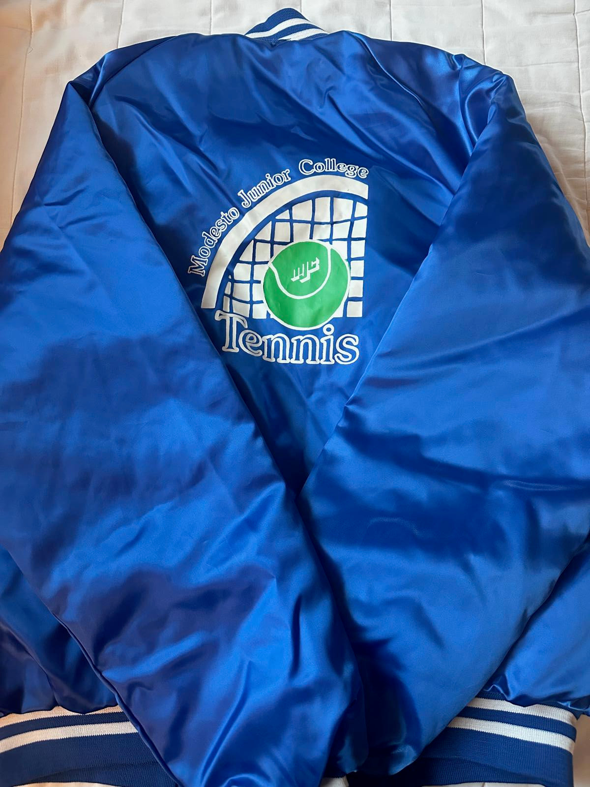 Vintage MJC Tennis Auburn Satin Jacket XL USA