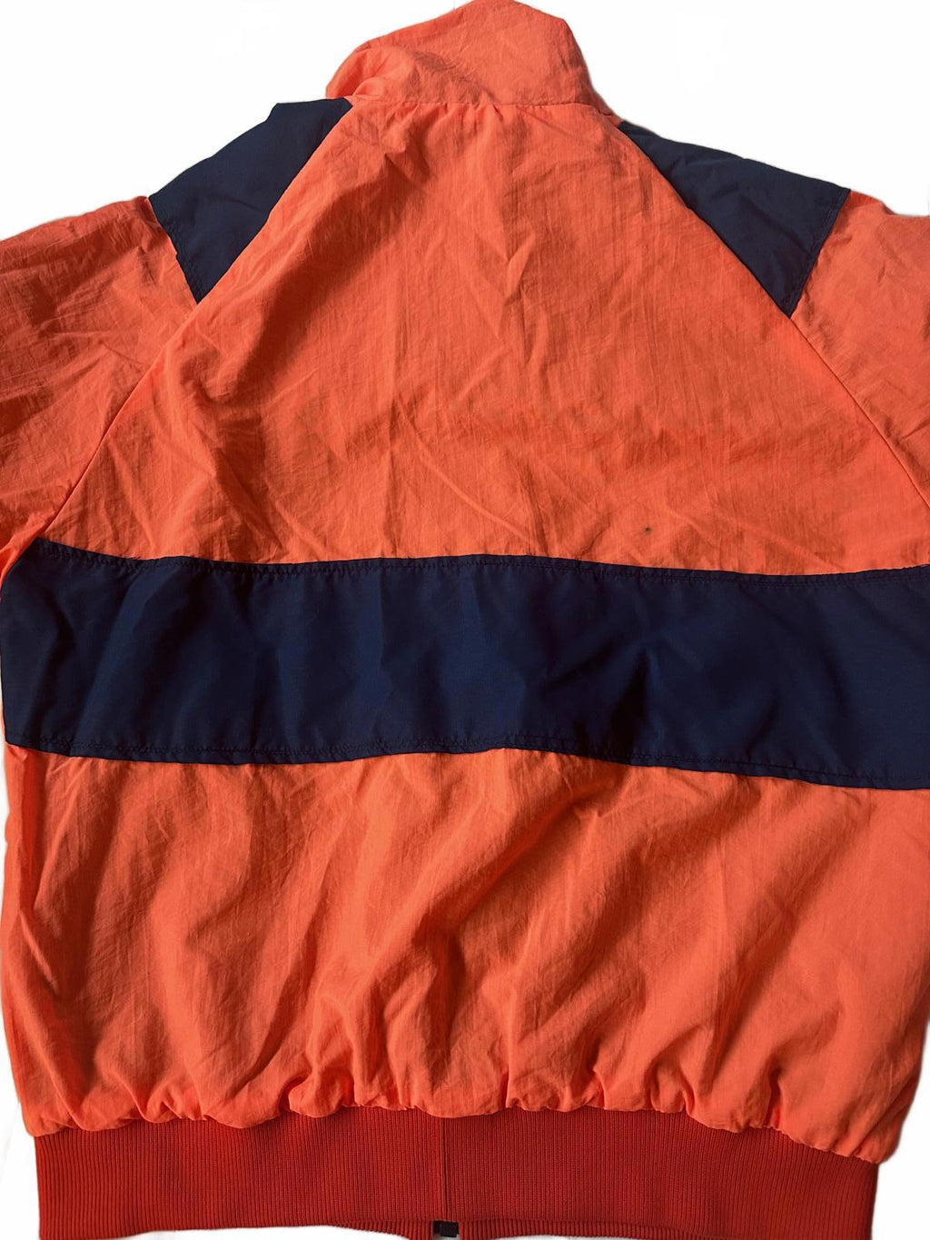 Vintage orange navy nylon windbreaker Medium