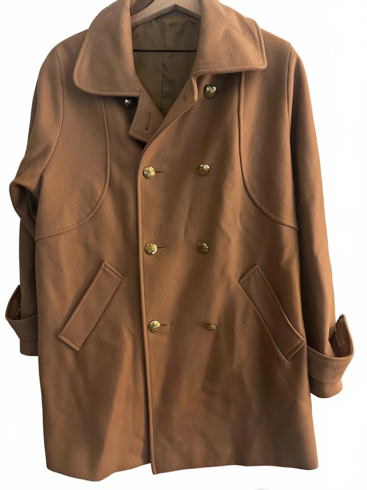 Vintage Women’s Camel Wool Double Breasted Coat L
