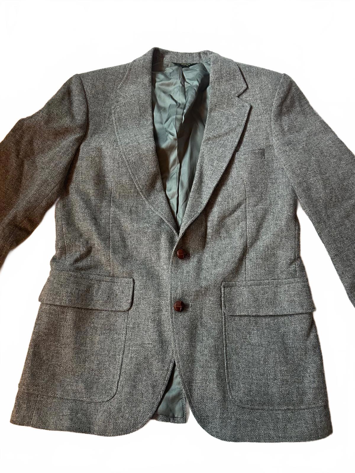 Vintage Rams Head Grodins Gray Wool Blazer 40R