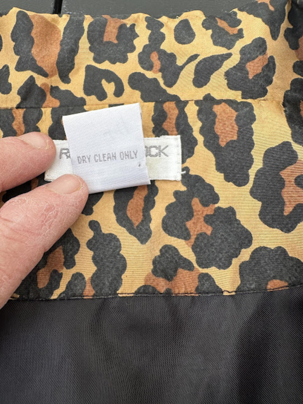Robert Stock Silk Leopard Print Jacket M