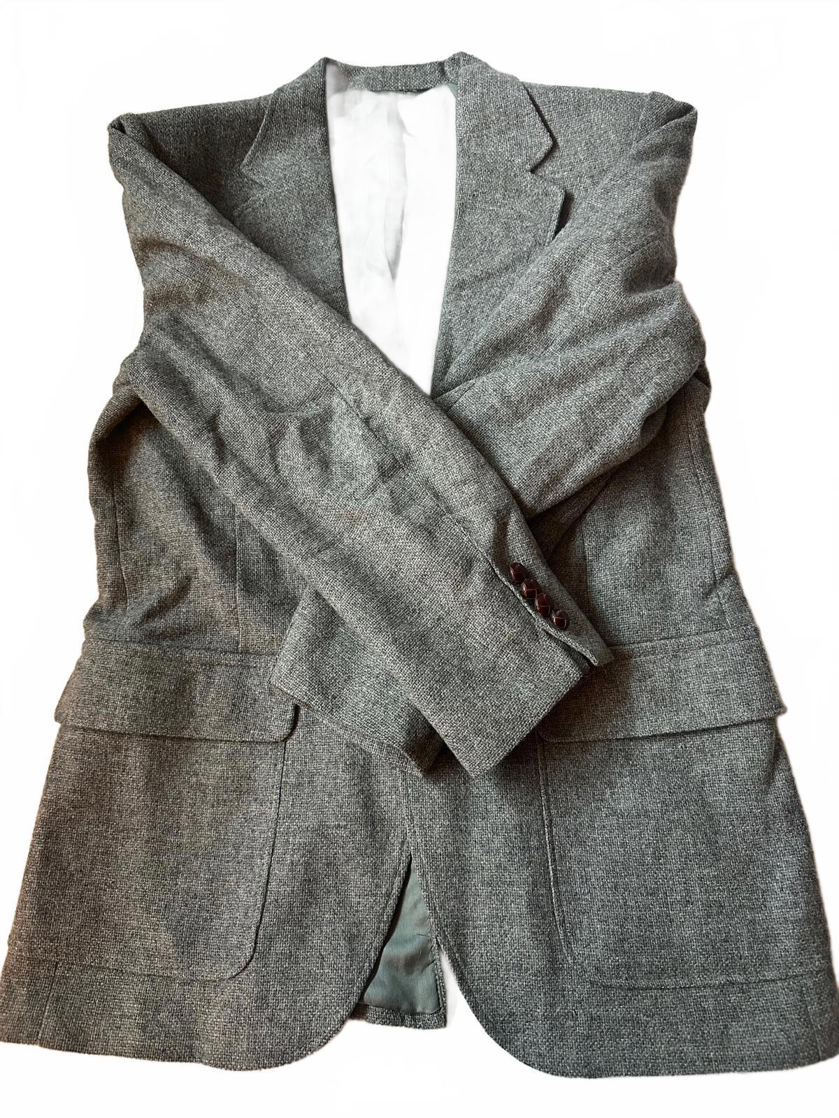 Vintage Rams Head Grodins Gray Wool Blazer 40R