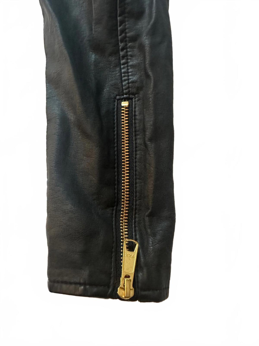 Free People Faux Leather Moto Jacket Black S