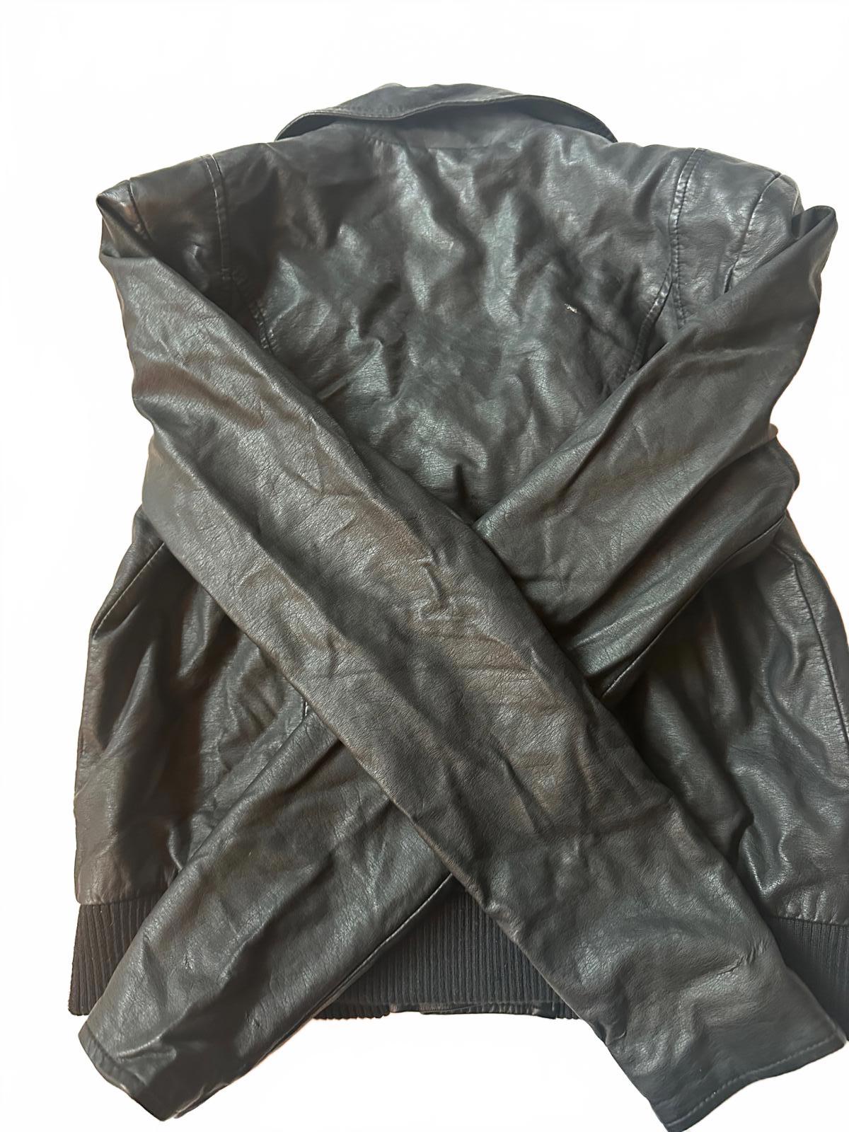 Free People Faux Leather Moto Jacket Black S
