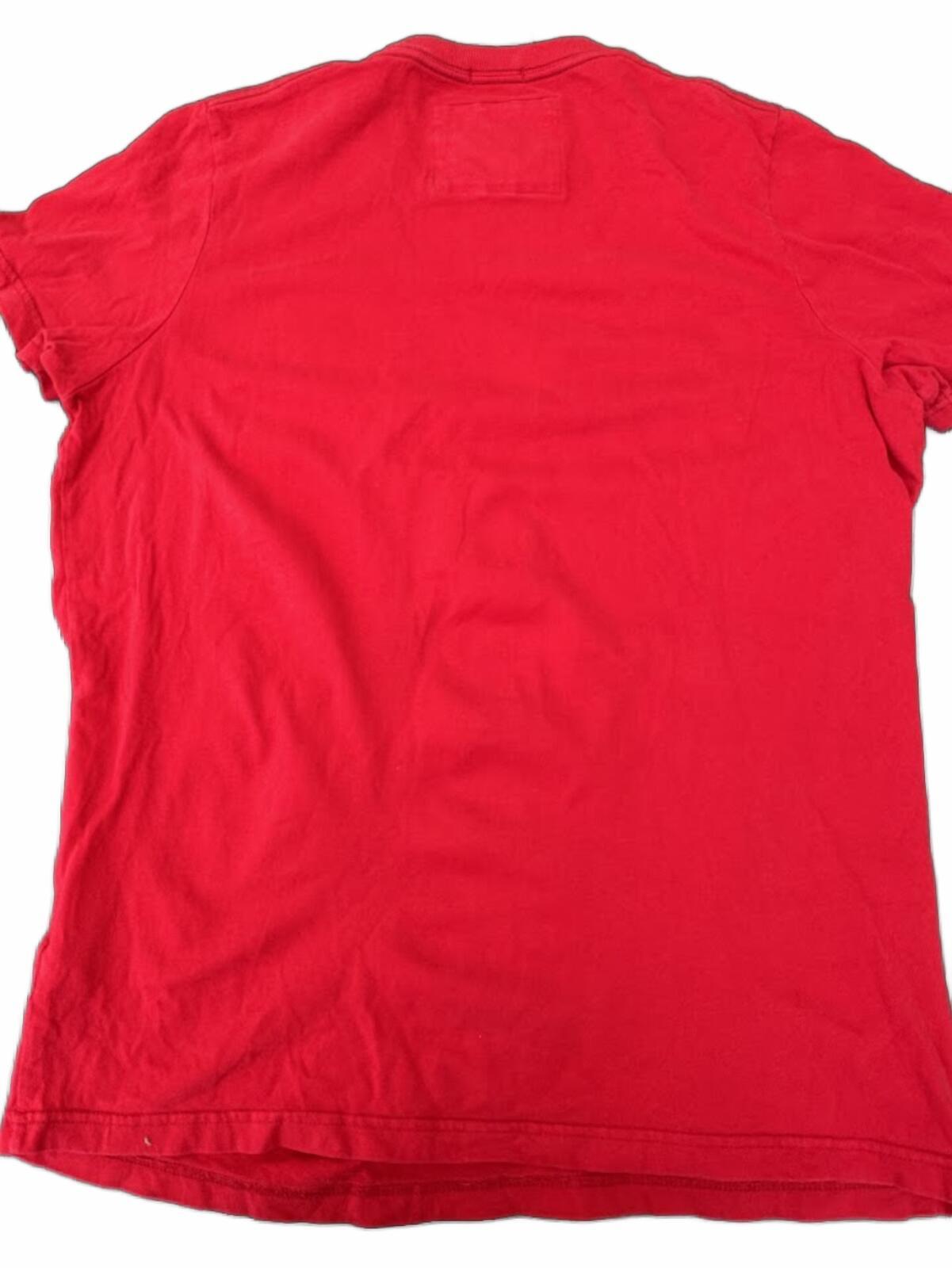Abercrombie Football Tee Red Muscle XL