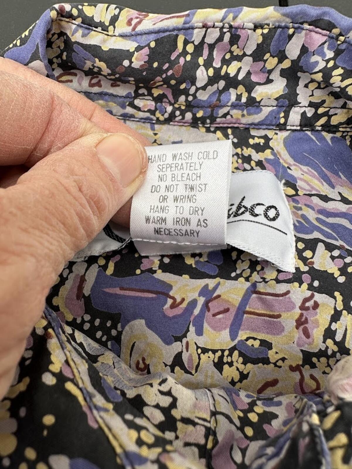 Vintage Subco Silk Abstract Shirt Large