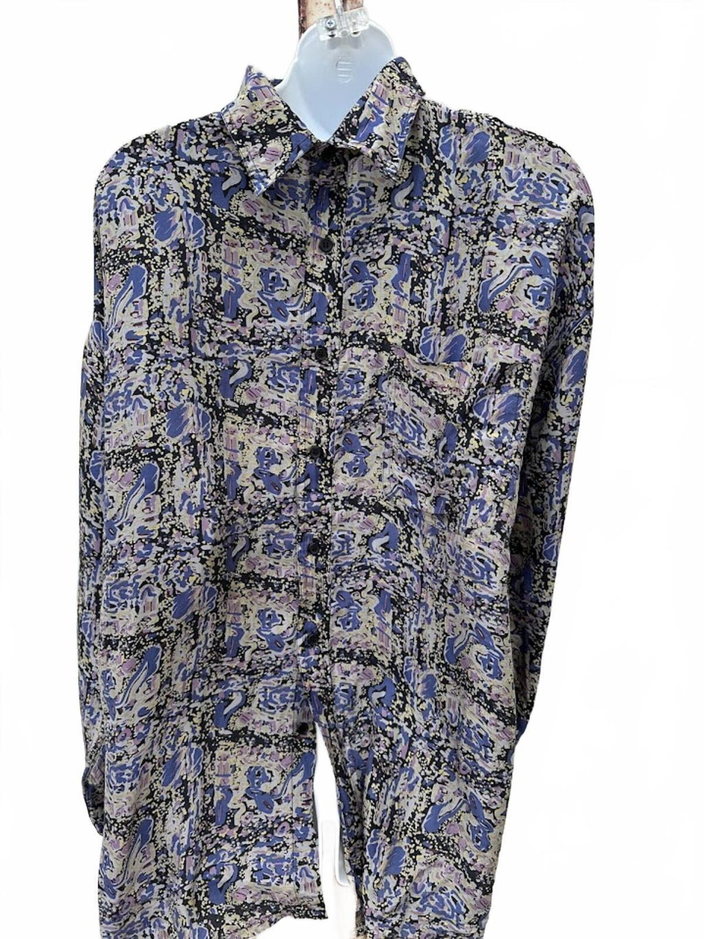 Vintage Subco Silk Abstract Shirt Large