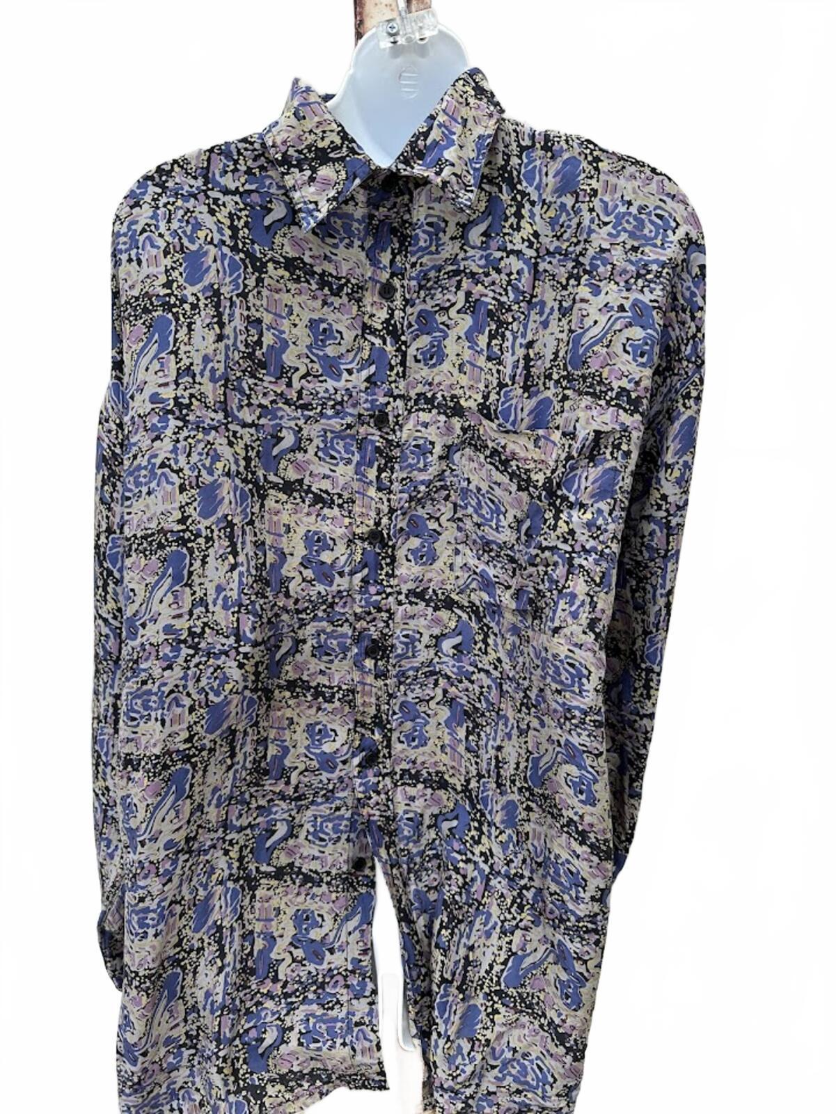 Vintage Subco Silk Abstract Shirt Large