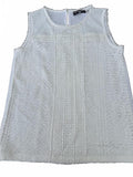 Karl Lagerfeld Lace Front Sleeveless Top S
