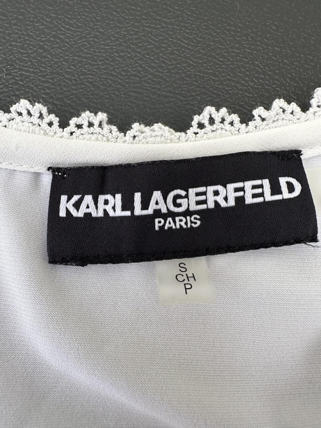 Karl Lagerfeld Lace Front Sleeveless Top S