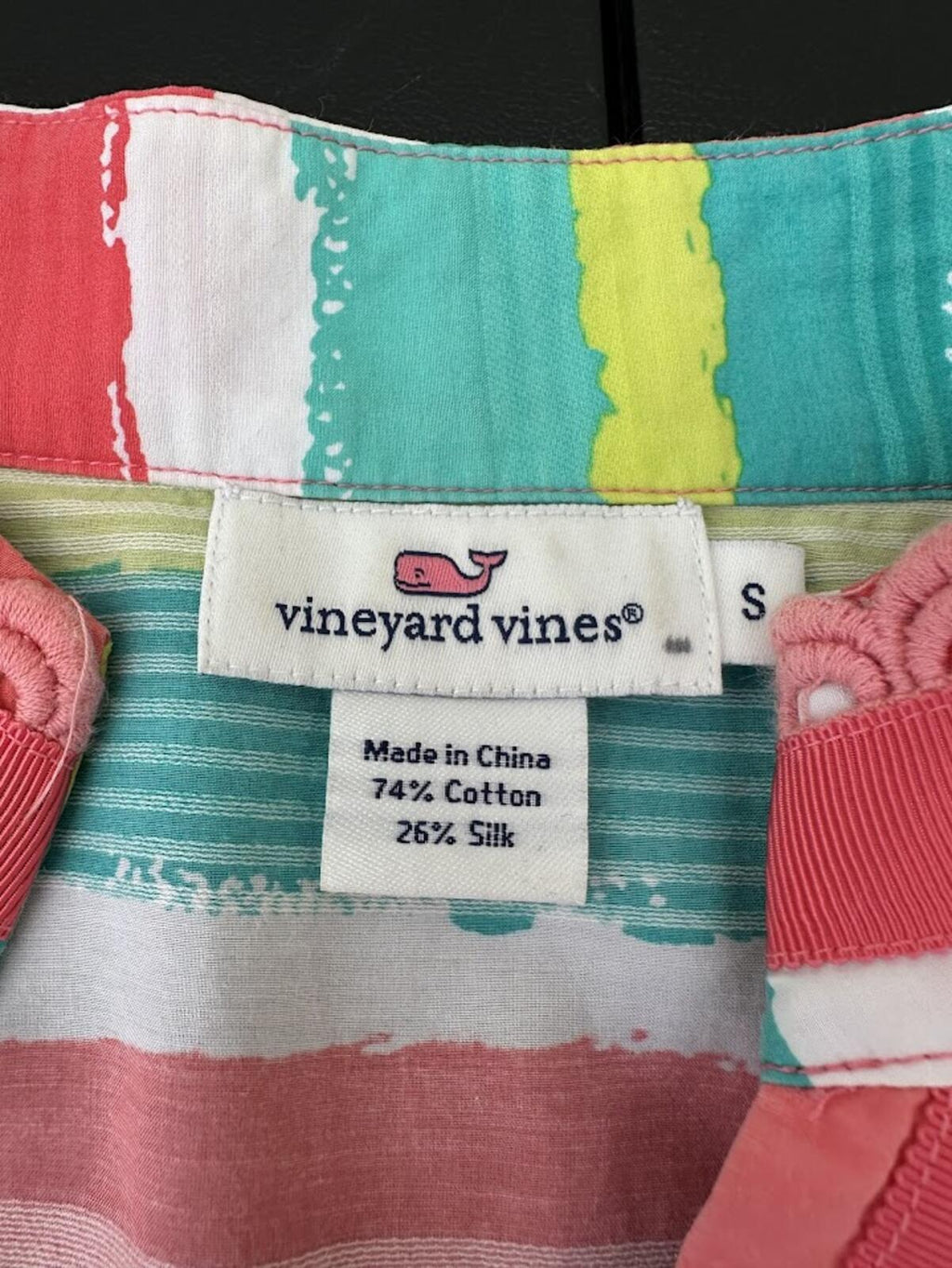 Vineyard Vines Stripe Tunic Top Silk Blend S