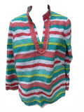 Vineyard Vines Stripe Tunic Top Silk Blend S