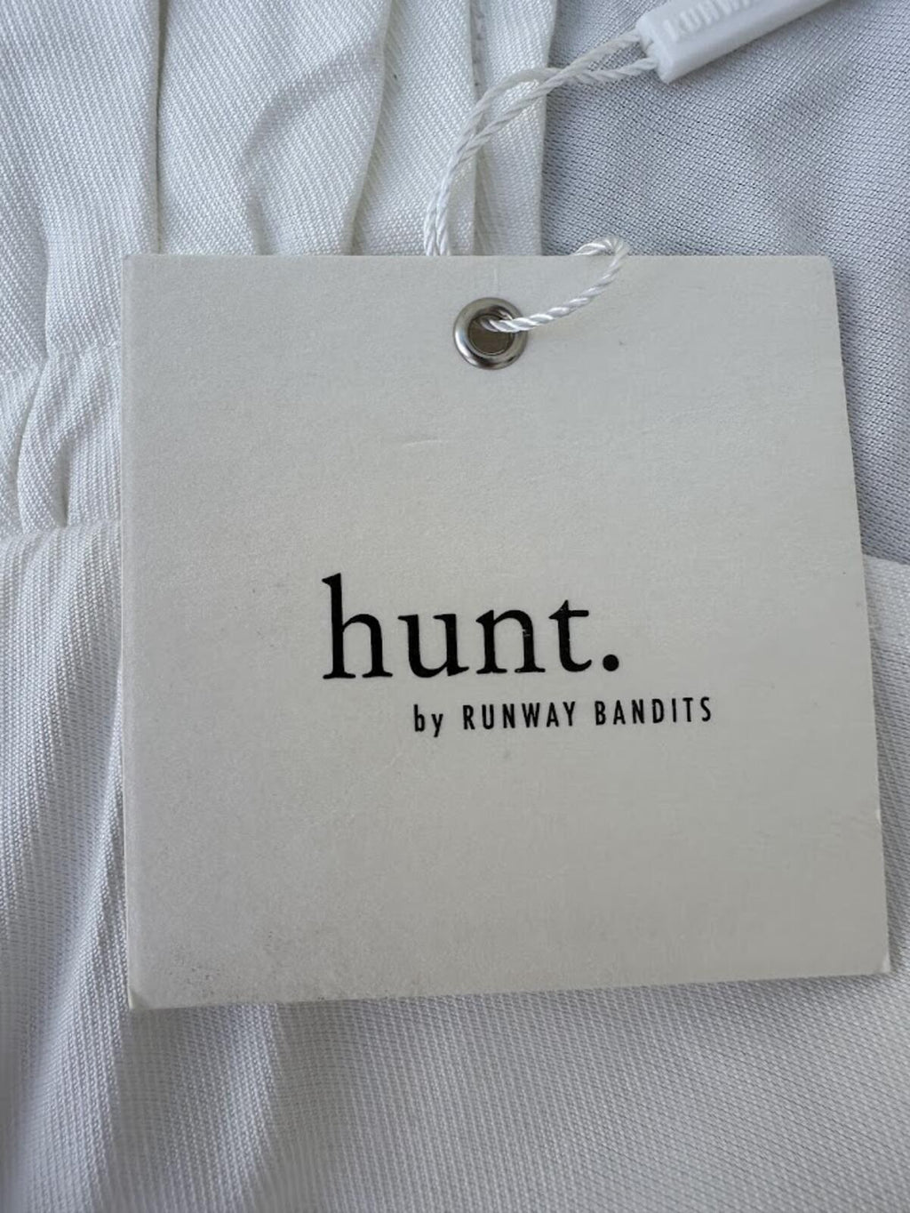 Hunt Runway Bandits White Linen Crop Top