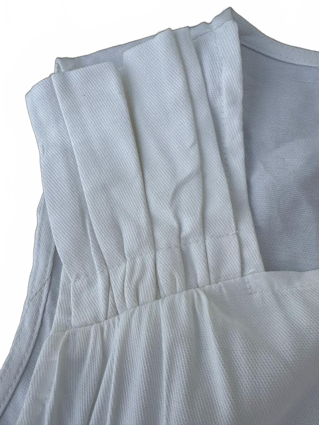 Hunt Runway Bandits White Linen Crop Top