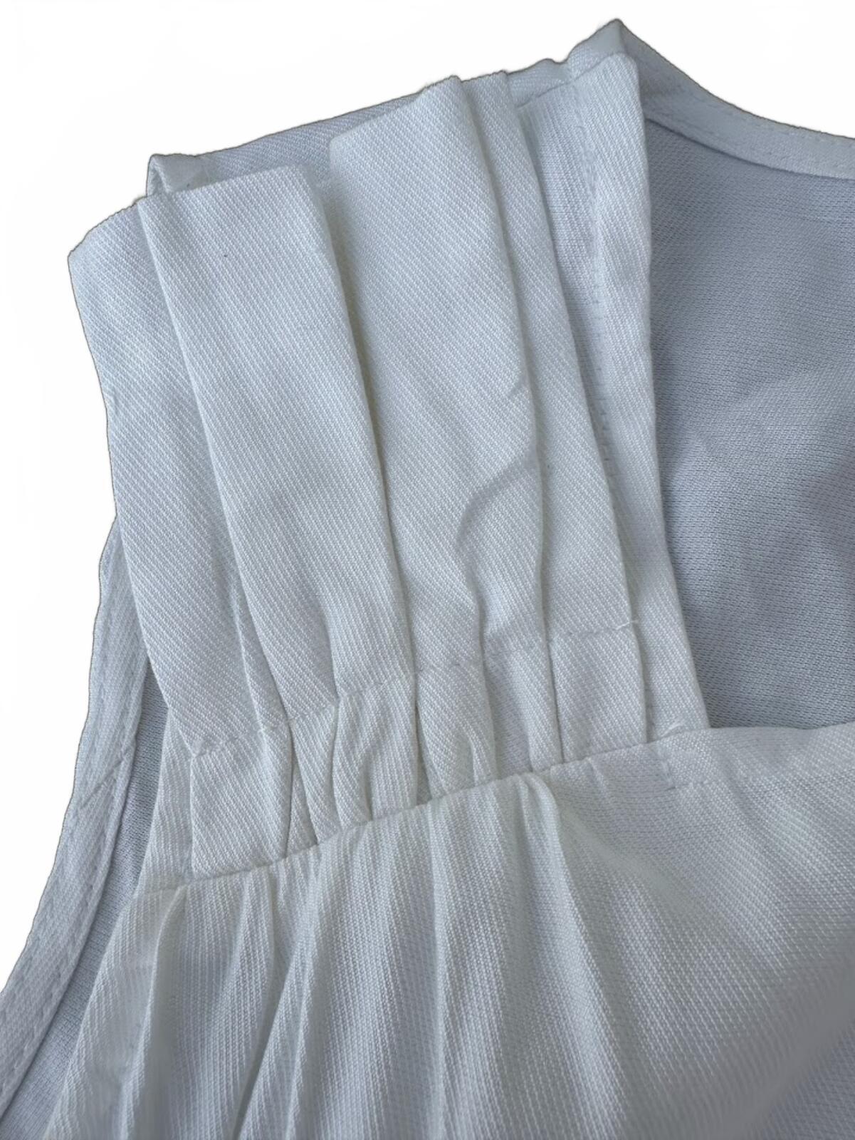 Hunt Runway Bandits White Linen Crop Top