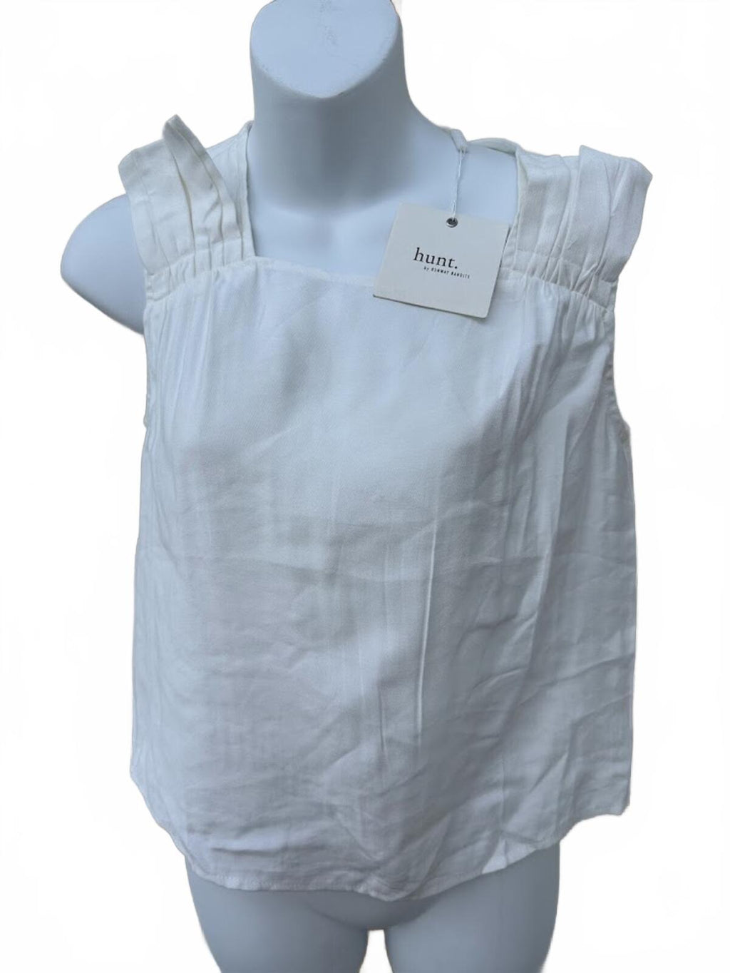 Hunt Runway Bandits White Linen Crop Top