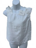 Hunt Runway Bandits White Linen Crop Top