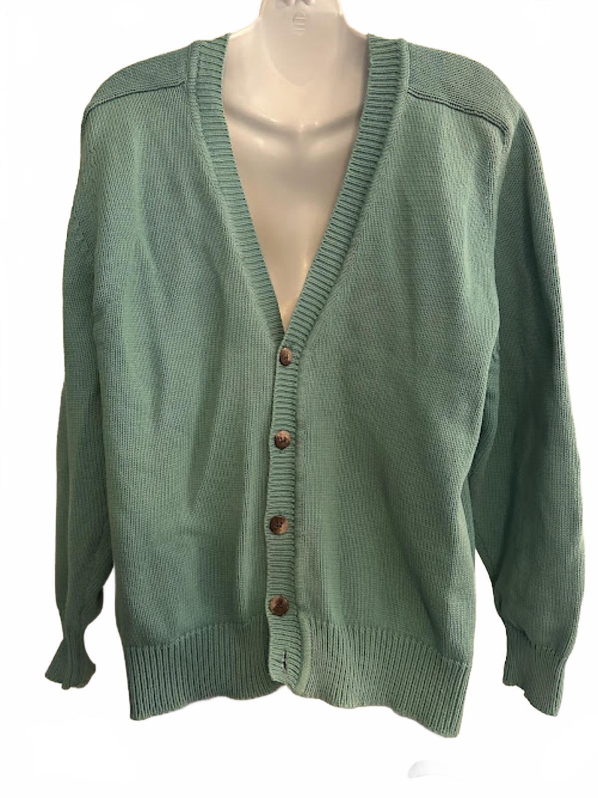 GAP Teal Cotton Cardigan Sweater M