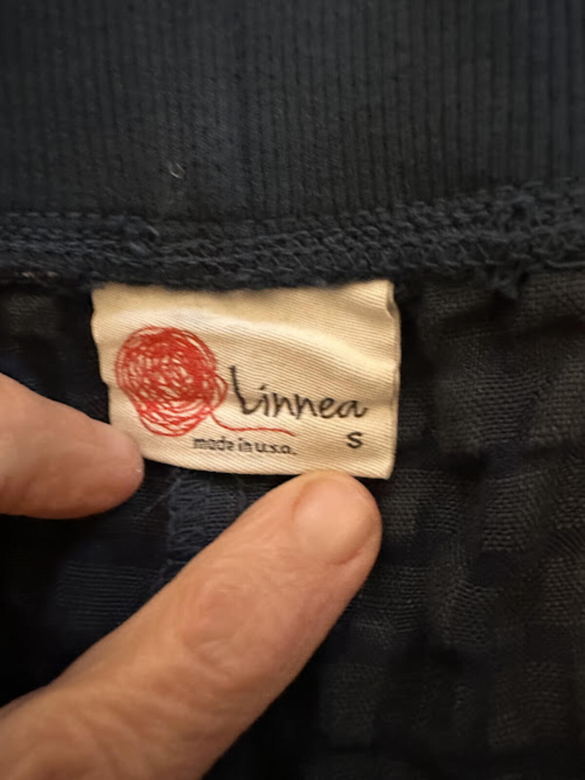 Linnea USA Navy Linen Blend Wide Leg Pants S