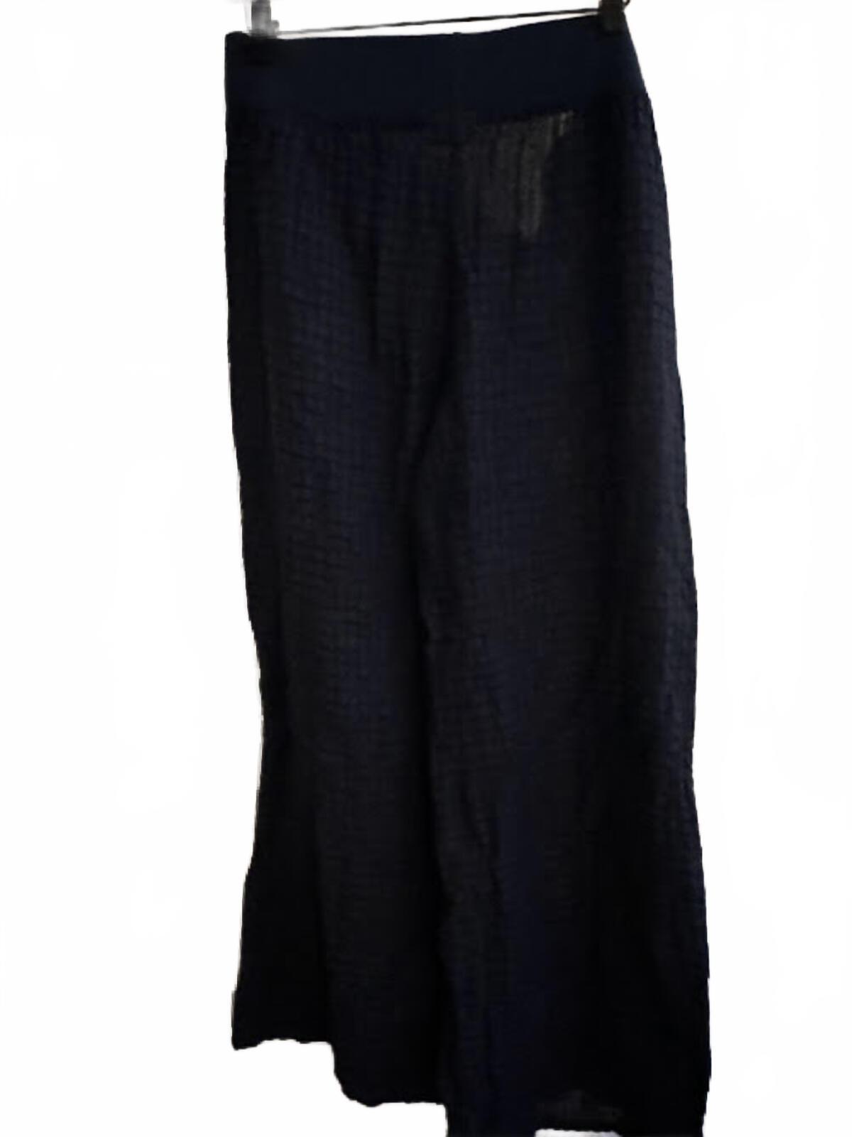 Linnea USA Navy Linen Blend Wide Leg Pants S