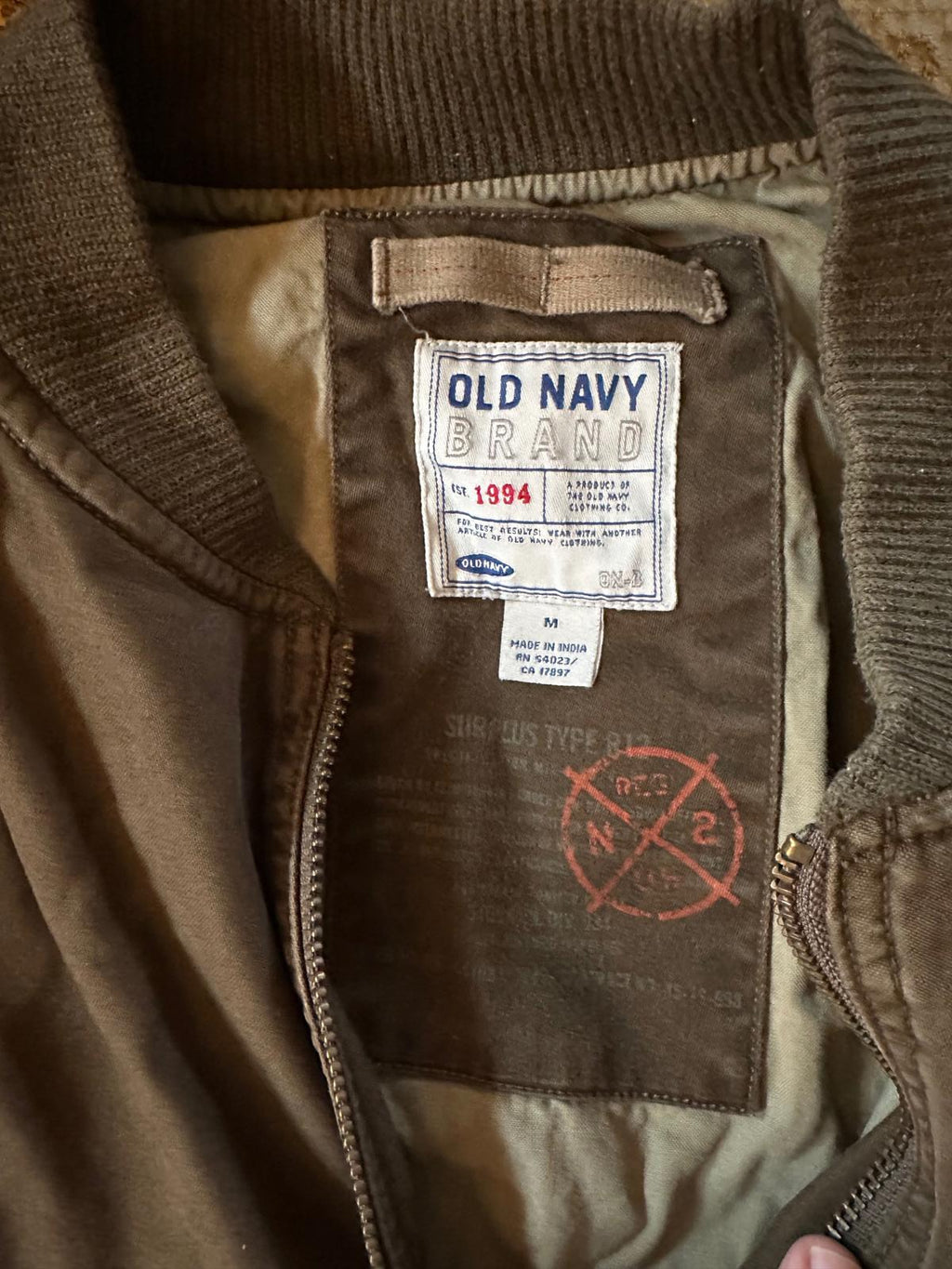 Old Navy Brown Bomber Jacket Men’s  Medium
