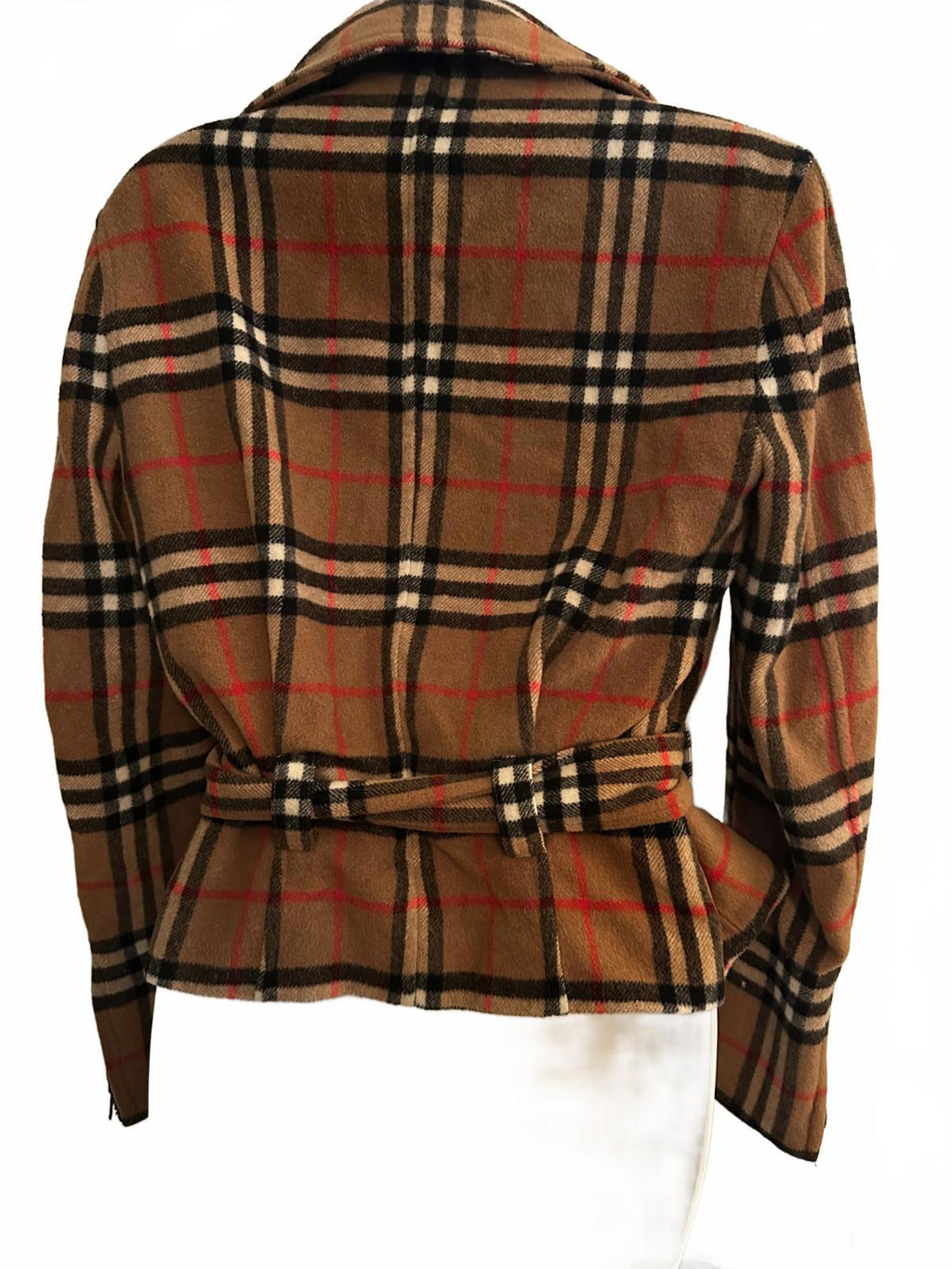 Vintage Georgiou Wool Plaid Belted Jacket Small